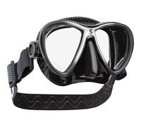SCUBAPRO Synergy Twin - Maschera subacquea con cinturino confortevole (Black/Silver)