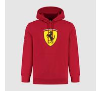Scuderia Ferrari F1 Ufficiale Scudo Logo Felpa con Cappuccio Puma Rosso 2025