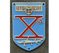 SCUDETTO DA BRACCIO DEL BATTAGLIONE SCIRÈ DELLA X^ FLOTTIGLIA MAS - IN METALLO