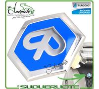 SCUDETTO PIAGGIO STEMMA LOGO NASELLO ESAGONALE AD INCASTRO PER SCOOTER ORIGINALE