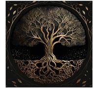 SCUDGOOD Indian Consigners Life Tree Altare Tovaglia Life Trees Rituale Spirituale Panno per Tarocchi Tovaglia 50/75 cm Tarocchi Tovaglia Rettangolare