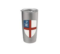 Scudo anglicano Rho Chi Croce Alfa Crest Omega Bicchiere termico in acciaio inox doppia parete