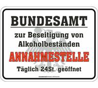 Scudo Bundesamt per Alkoholbestände Divertente Aforismi Targa Regalo Uomo