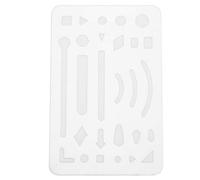 Scudo Cancellante a 27 Fori Modello di Disegno Multiuso per Ingegneria Modello Righello Set da 10 Pezzi per Architetti Ingegneri Artisti Acciaio Inossidabile Arancione Trasparente (Trasparente)