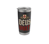 Scudo dei Cavalieri Templari Deus Vult (Dio lo vuole) Bicchiere termico in acciaio inox doppia parete