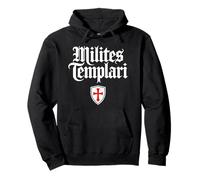 Scudo dei Cavalieri Templari (Milites Templari in Latino) Felpa con Cappuccio