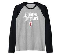Scudo dei Cavalieri Templari (Milites Templari in Latino) Maglia con Maniche Raglan