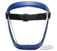 Scudo del viso con filtri di cotone da 2 pcs Maschera per lo scudo facciale ad alta definizione con cinturini regolabili contro vento, sabbia, polvere, acqua, UV e fumi olio (in bianco e nero) masche