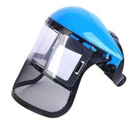 Scudo del viso per le erbe infestanti splash a prova di splash PVC e casco a catene in maglia in acciaio Protezione trasparente Scudo a faccia piena