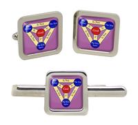 Scudo Della Trinità (Scutum Fidei) Gemelli Quadrati E Set Di Clip Per Cravatta