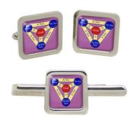Scudo Della Trinità (Scutum Fidei) Gemelli Quadrati E Set Di Clip Per Cravatta