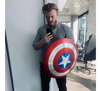 Scudo di Capitan America, scudo del falco e del soldato d'inverno, riproduzione in metallo per Halloween, armatura medievale per cosplay, scudo da combattimento per LARP, scudo da combattimento, scudo