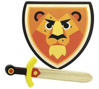 Scudo e spada in legno di leone Vilac per bambini