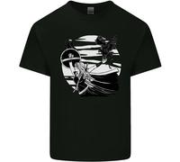 Scudo Maiden con Una Raven & Viking Nave T-Shirt Ragazzi Ragazze