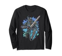 Scudo medievale cavaliere armatura spada grafica vintage Maglia a Manica