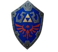 Scudo medievale in metallo antico ispirato alla leggenda di Zelda Hylian Templare Shield blu Ringraziamento Halloween