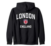 Scudo Patriot Bandiera Londra Inghilterra Felpa con Cappuccio