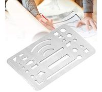 Scudo per Gomma da 10 Pezzi, Righello del Modello di Disegno Tecnico, Appassionato di Principianti (Acciaio inossidabile)