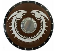 Scudo Rotondo Decorativo In Legno Fatti A Mano Del Drago Medievale Viking