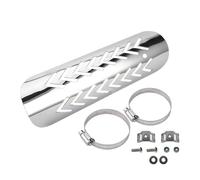 Scudo termico di scarico della moto, scudo termico del tubo di scarico - Protezione di calore anti-calcolo del tubo, per moto non scivoloso, istruzioni rapide e prova