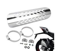 Scudo termico di scarico per moto, moto di scarico a calore COPERTINA Protezione di calore anti-calcolo del tubo - Accessori per moto senza slittamento antiscivolo e istruzioni rapide