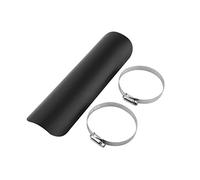 Scudo termico universale per moto, coperchio paracalore per scarico, silenziatore resistente con parti di montaggio - Nero