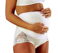 Scudotex Guaina sostenitiva per gestante Cotton Mater Pizzo Corta Bianco