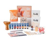 Sculpd Kit completo per la creazione di candele e ceramiche, set artistico per 2 persone: include argilla secca all'aria, cera di soia, profumo e strumenti, regalo fai da te per adulti, adolescenti