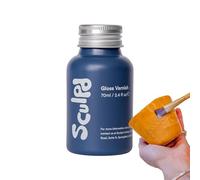 Sculpd, Vernice trasparente per argilla autoindurente, con finitura lucida per ceramica e colori acrilici, per creare ceramiche impermeabili a casa, vernice incolore resistente ai graffi, 70 ml