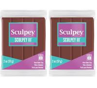 Sculpey Argilla polimerica III 2 Once-Cioccolato (Confezione da 2)