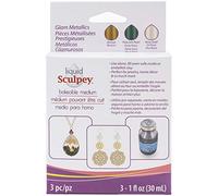 Sculpey Liquid Medium 3 x 29 ml, Glam Metallics, 29 ml