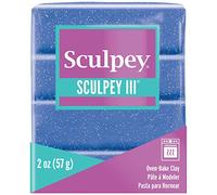 Sculpey Polimero III Glitter Blu 2 Oz