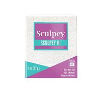 Sculpey Polymer Clay 2OZ Argilla POLIMERO 2 Oz Wht GLTTR, Glitter Bianco