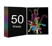 SCULPFUN 50 fogli di carta antigraffio arcobaleno, 28 x 20,8 cm, per incisione laser fai da te