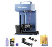SCULPFUN G9 Macchina per incisione laser a infrarossi e diodi blu con RA Pro Max Laser Rotary Chuck, macchina di marcatura laser ad alta precisione per metallo plastica gioielli in pelle, incisione