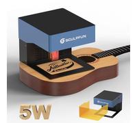 SCULPFUN iCube Pro 5W incisore laser con filtro antifumo Velocità di incisione 10.000 mm/min, protezione per gli occhi portatile per laser cutter, app e PC