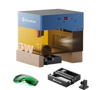 SCULPFUN iCube Pro - Incisione laser da 5 W, con rullo rotante RA, velocità di incisione 10.000 mm/min, occhiali di protezione portatili, app per taglierina laser e telecomando per PC
