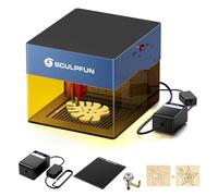 SCULPFUN iCube Pro Macchina per incisione laser 5 W con pompa ad aria, tavolo da lavoro a nido d'ape, filtro fumo, incisore laser portatile, 10000 mm/min velocità di incisione