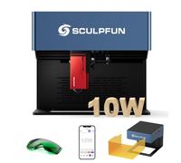 SCULPFUN iCube PRO MAX 10W Macchina per incisione laser da 10W portatile con precisione di incisione di 0,05 mm, incisione offline con filtro antifumo per carta, legno, plastica