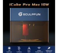 Sculpfun iCube ProMax 10W Incisore laser con filtro antifumo Allarme temperatura 120x120mm Spina UE