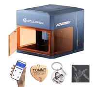 SCULPFUN iCube Ultra 12 W Macchina per incisione laser, mini incisore laser, APP SCULPFUN, macchina laser completamente chiusa, taglierina laser legno con filtro fumo, area di lavoro 150 x 150 mm