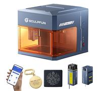 SCULPFUN iCube Ultra Dual Laser 12W, Incisore Laser a Diode da 12W & Infrarosso da 1.2W, Taglio Laser per Legno, Pelle, Acrilico con Autofocus e Filtro Fumo, Area di lavoro 150x150mm