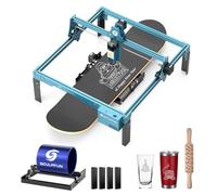 SCULPFUN Macchina per incisione laser S1 da 30 W, potenza laser da 5,5 W, macchina per incisione laser con rullo rotante laser, taglierina laser veloce e precisa, produzione di puzzle in legno 3D