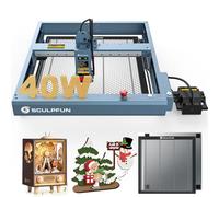SCULPFUN Macchina per incisione laser SF-A9 20W/40W potenza commutabile, macchina per incisione laser pneumatica intelligente con piastra a nido d'ape da 400 x 400 mm
