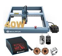 SCULPFUN Macchina per incisione laser SF-A9, 40 W, 20 W/40 W, commutabile, 36000 mm/min, per taglio e incisione pneumatica, con alloggiamento protettivo B1, protezione da fumo e polvere
