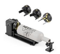 SCULPFUN RA Pro Max Rotary Chuck 4 in 1 Laser Rotary Roller macchina per incisione laser Angolo regolabile di 180° Staffa di estensione della doppia ruota Elaborazione di oggetti cilindrici