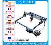 Sculpfun S30 5W Taglierina per incisore laser Assistente automatico dell'aria 0,06 * 0,06 mm Messa a fuoco laser Scheda madre a 32 bit Incisione Dimensioni 410 * 400 mm