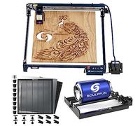 SCULPFUN S30 Ultra 33W Macchina per incisione laser, con piastra a nido d'ape H3 600 x 600 mm, con rullo rotante, con air assist, incisore laser, area di incisione 600 x 600 mm