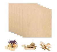 SculpfunDIY 6 fogli di compensato in legno di tiglio, 30 x 30 cm, legno non lavorato, spessore 3 mm, per incisione laser