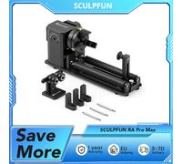 Sculpsfun RA Pro Max 4 in1 rullo rotante e mandrino per S9, S30 Ultra, modulo di incisione a rullo rotante ad asse Y oggetti rotondi irregolari SCULPFUN RA Pro Max